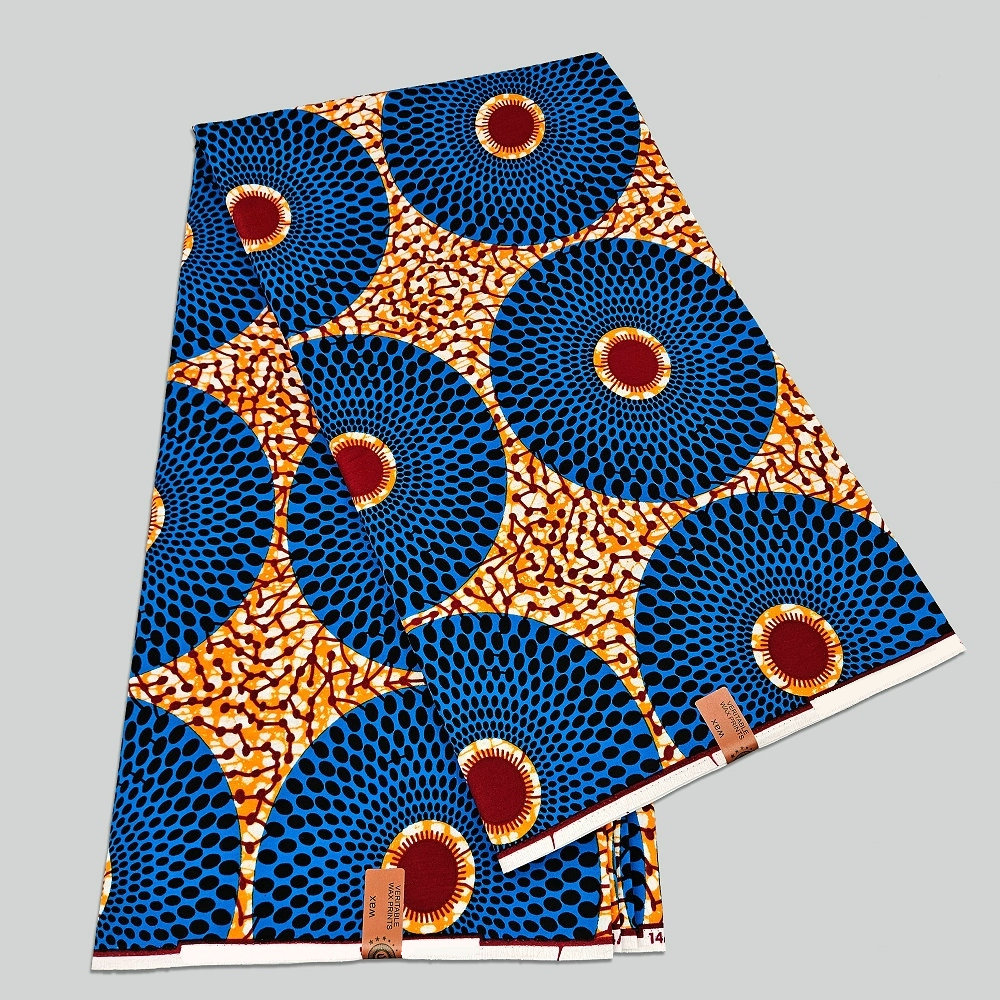 African Ankara Print - Veritable Holland real wax printed fabric,