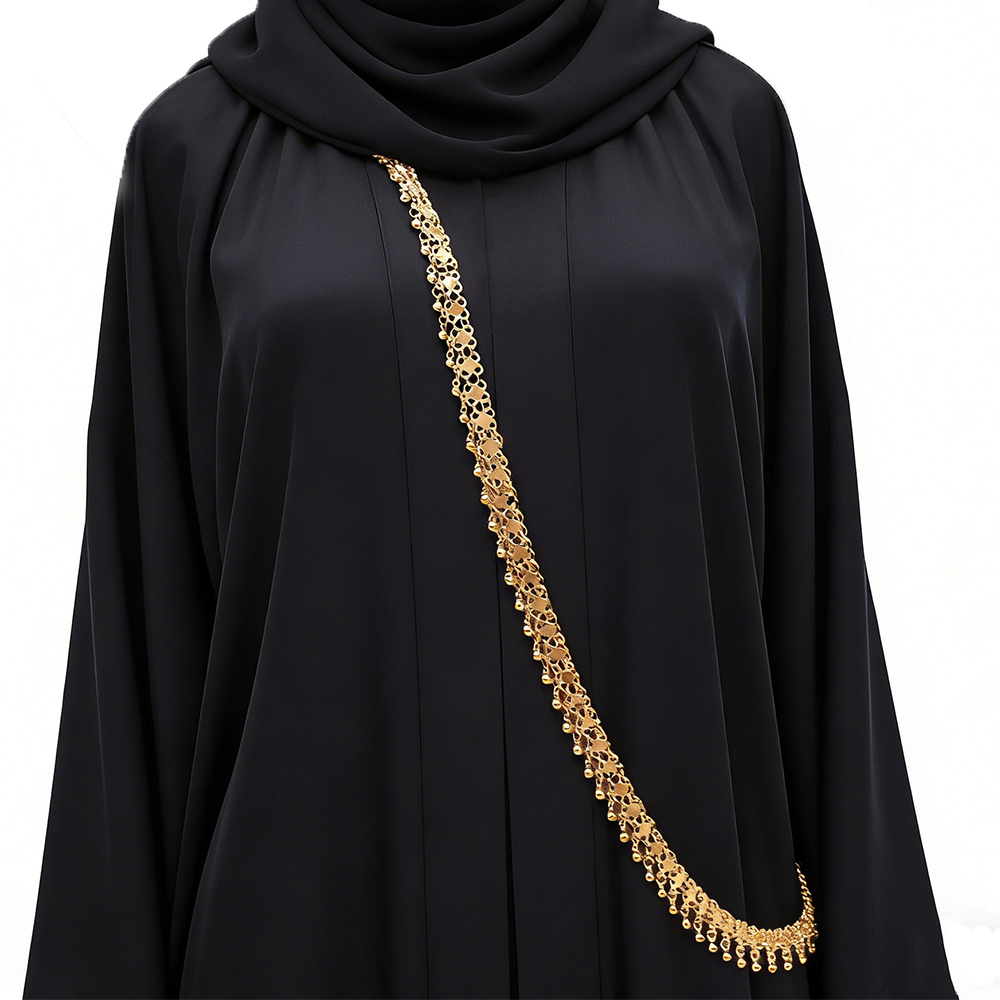 Ethnic Indian Fashion - Golden Beads Tassel Shoulder Chain Body