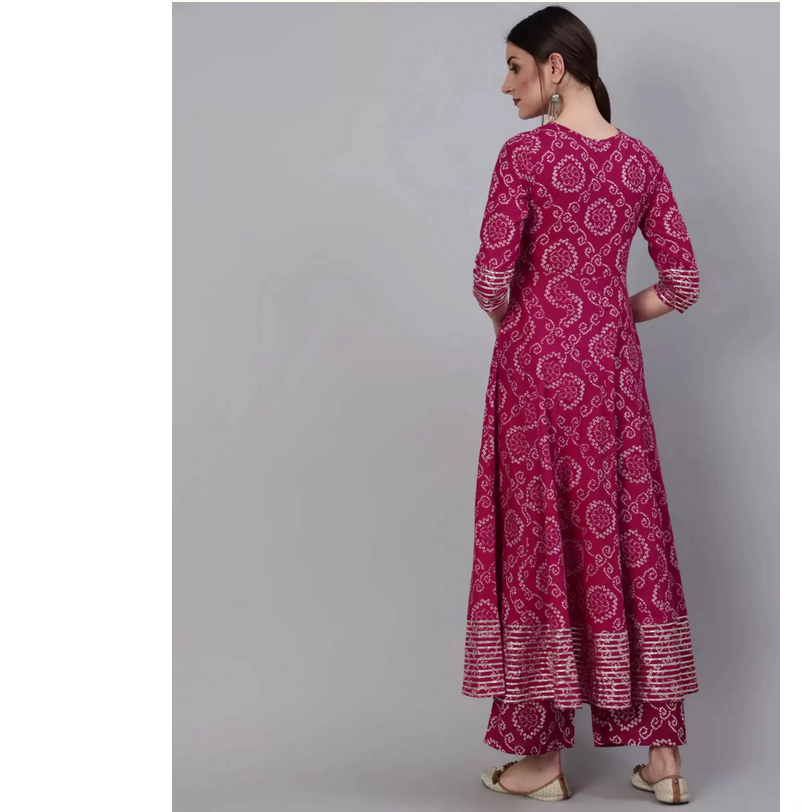 Indian Pure Cotton Rose Red Pr - đánh giá và giá Salwar Kameez Set