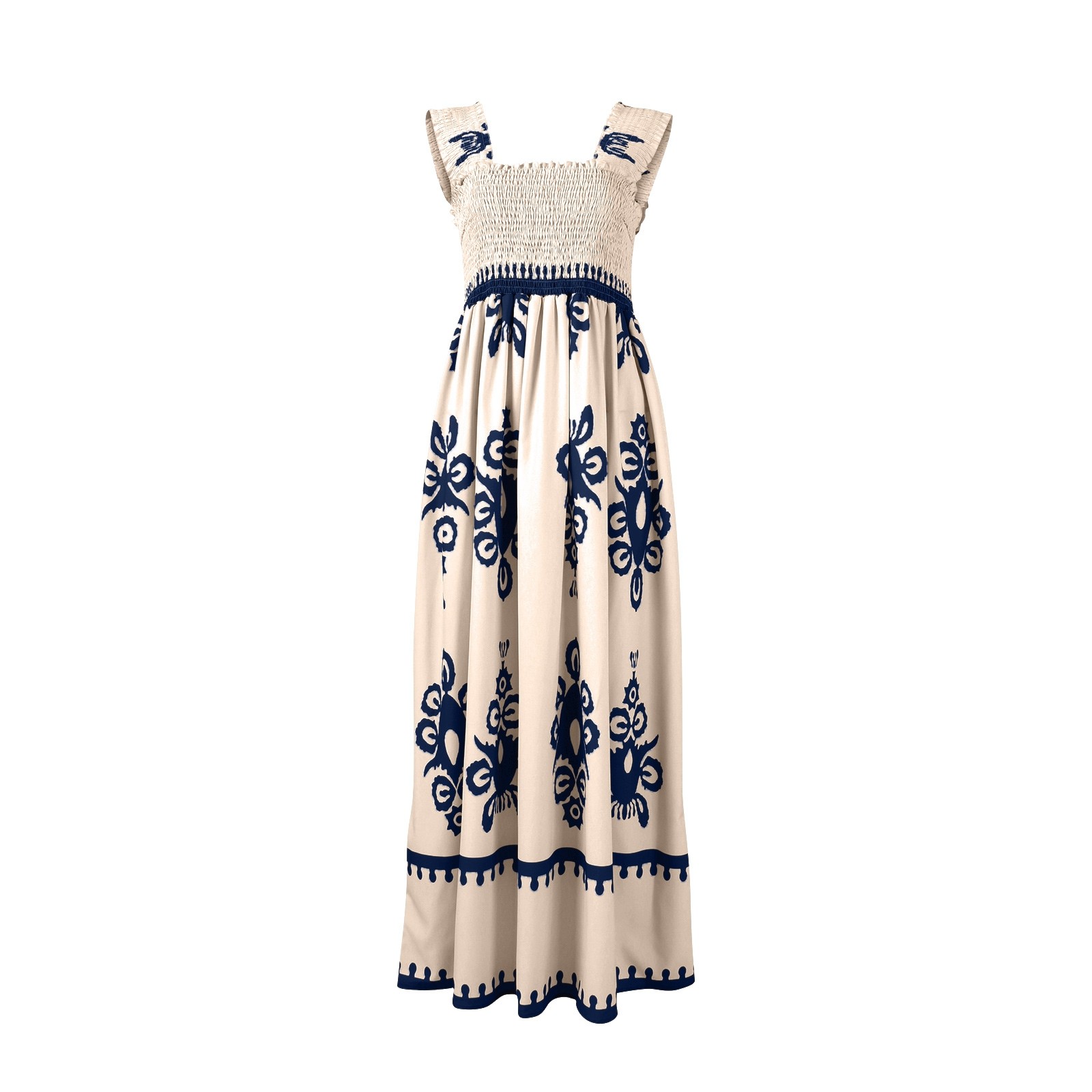 Retro Floral Print Beach Vacat - đánh giá và giá Ethnic Boho Fashion
