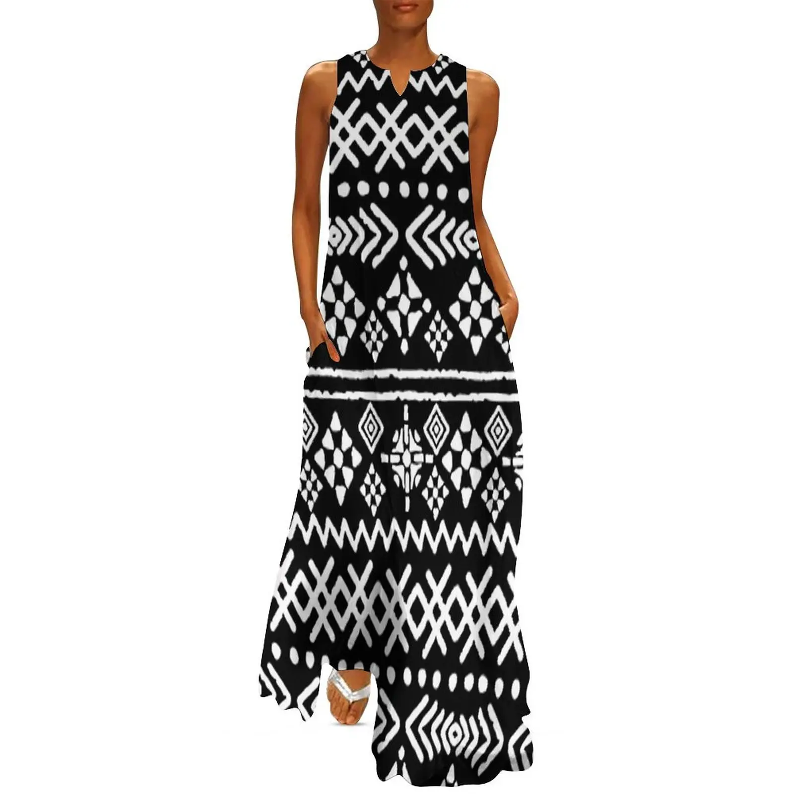 Vintage Ethnic Long Dress Red  - đánh giá và giá Ethnic Boho Fashion
