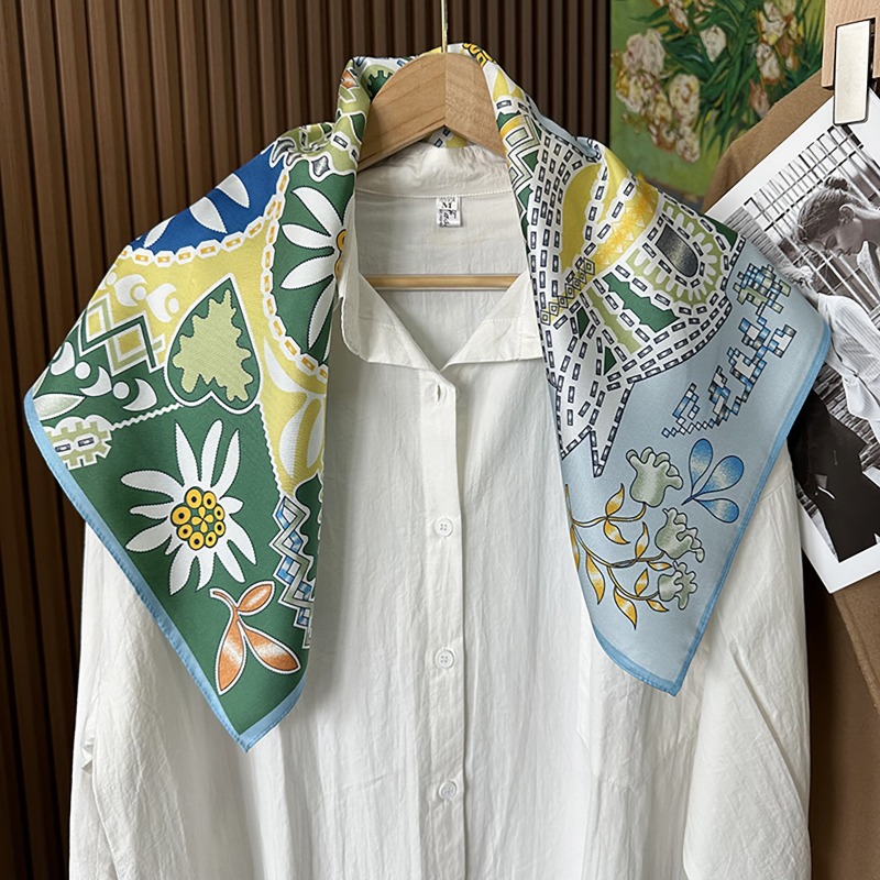 Green Boho Horse Square Scarf  - đánh giá và giá Ethnic Boho Fashion
