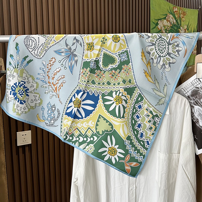 Green Boho Horse Square Scarf  - đánh giá và giá Ethnic Boho Fashion