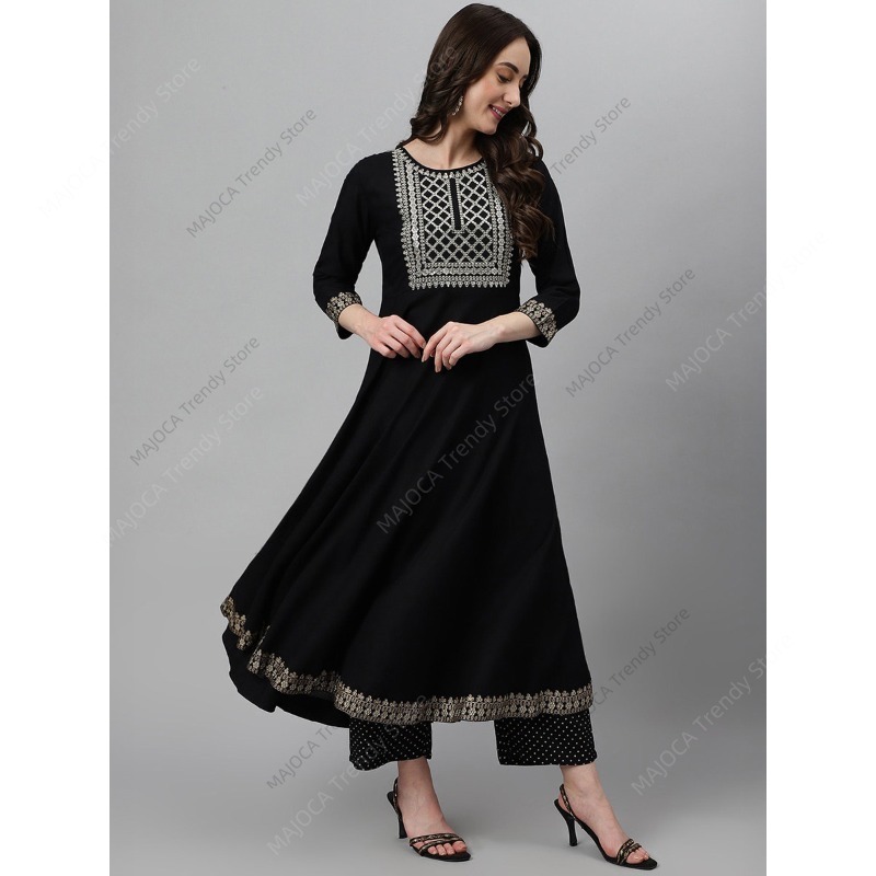 Indian Pakistani Women Black R - đánh giá và giá Salwar Kameez Set
