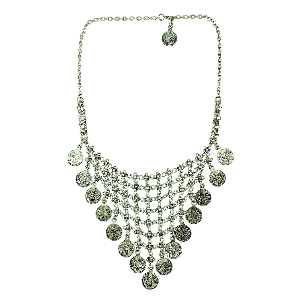 Multi-style Vintage Coin Choke - đánh giá và giá Ethnic Fashion Pakistan