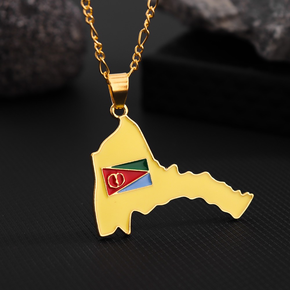 Exquisite Eritrea Map Pendant  - đánh giá và giá Men'S Ethnic Fashion Trends