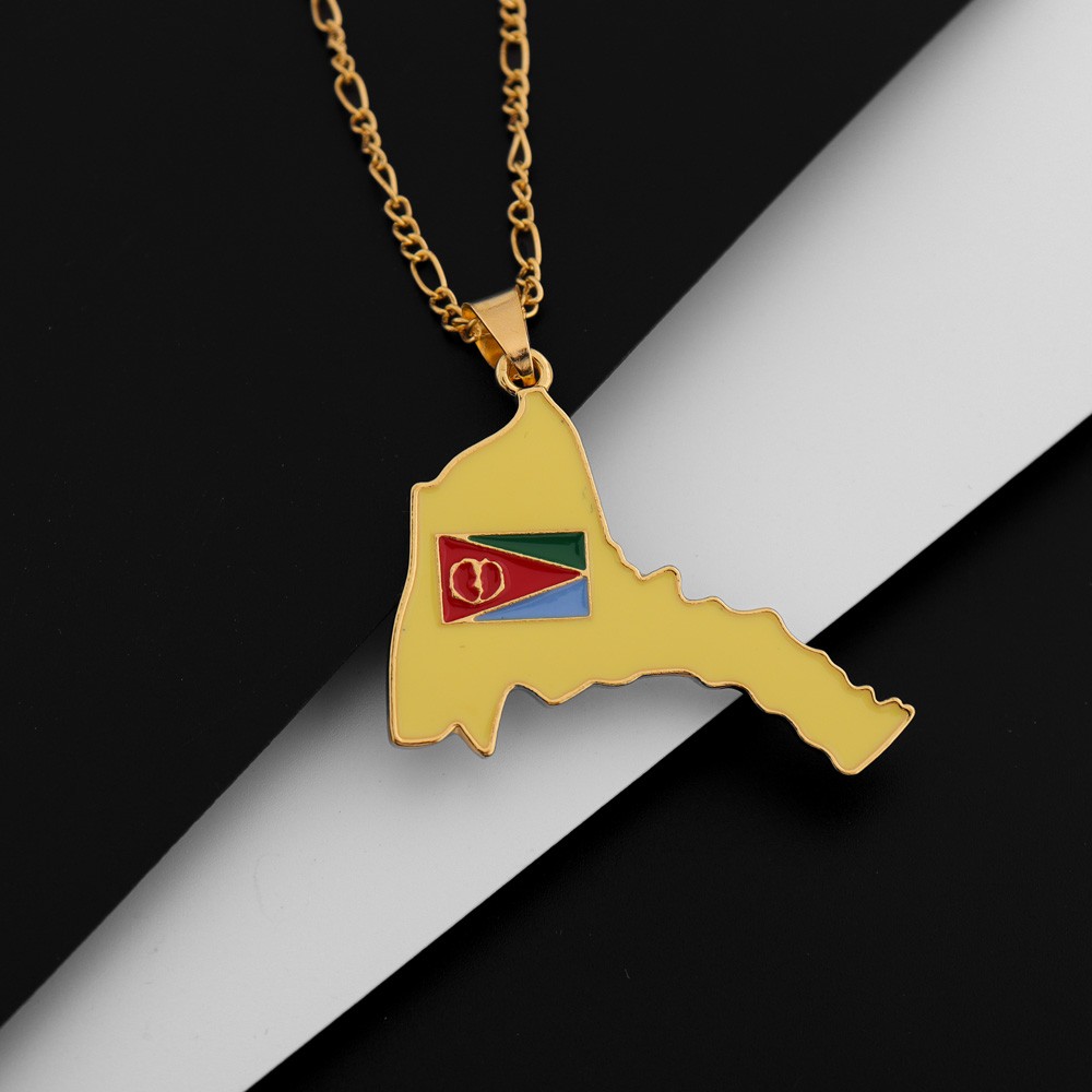 Exquisite Eritrea Map Pendant  - đánh giá và giá Men'S Ethnic Fashion Trends