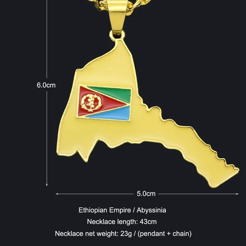Exquisite Eritrea Map Pendant  - đánh giá và giá Men'S Ethnic Fashion Trends