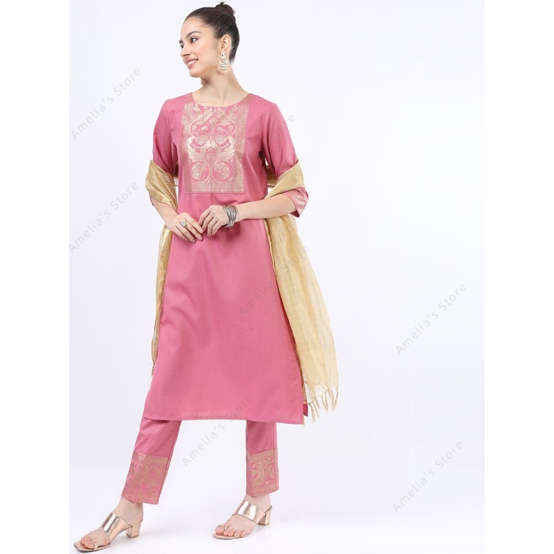 Indian/Pakistani Women's Pink  - đánh giá và giá Salwar Kameez Set