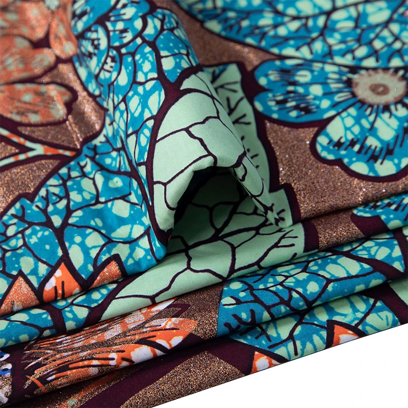 Cotton African Flash Gold Prin - đánh giá và giá African Ankara Print