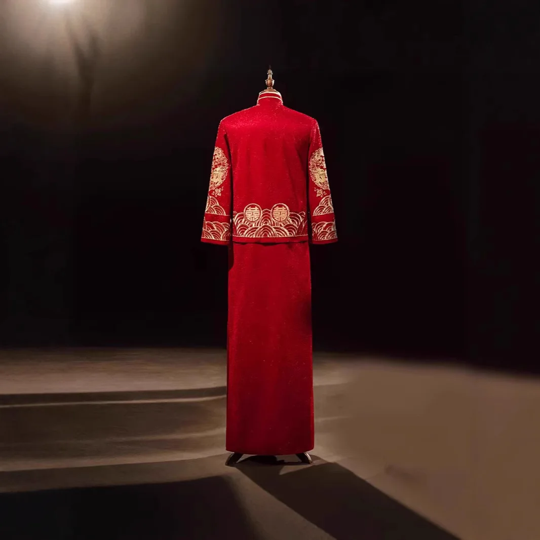 Embroidery Xiuhe Men's Clothin - đánh giá và giá Salwar Kameez Set