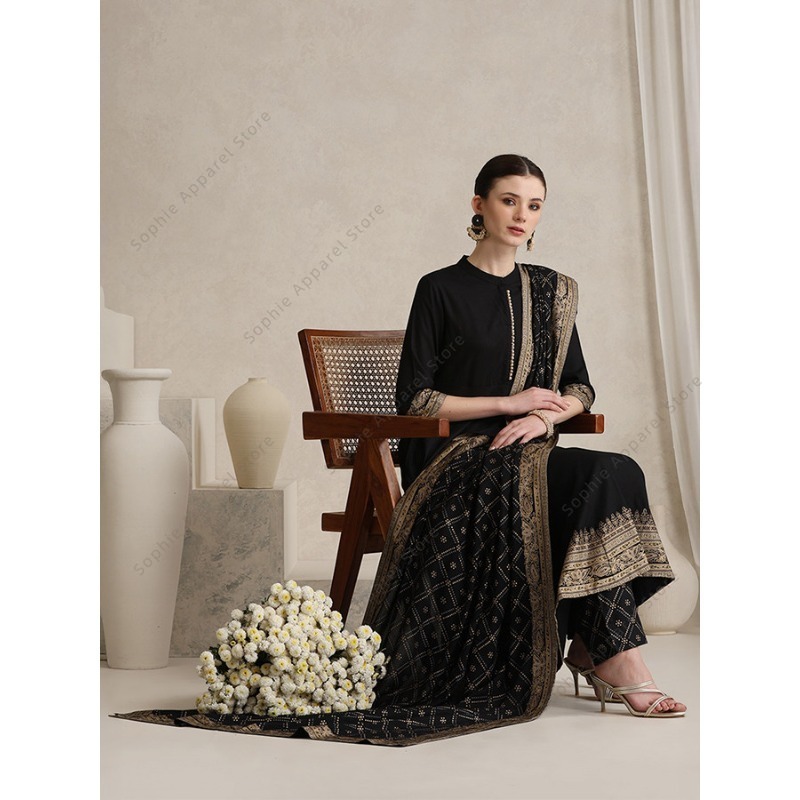 Elegant Black Indian Salwar Ka - đánh giá và giá Salwar Kameez Set