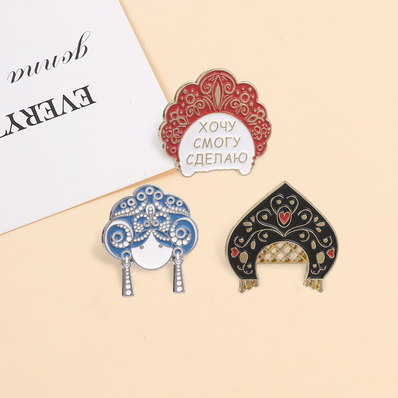 Russian Kokoshnik Enamel Pins  - đánh giá và giá Ethnic Fashion Quotes